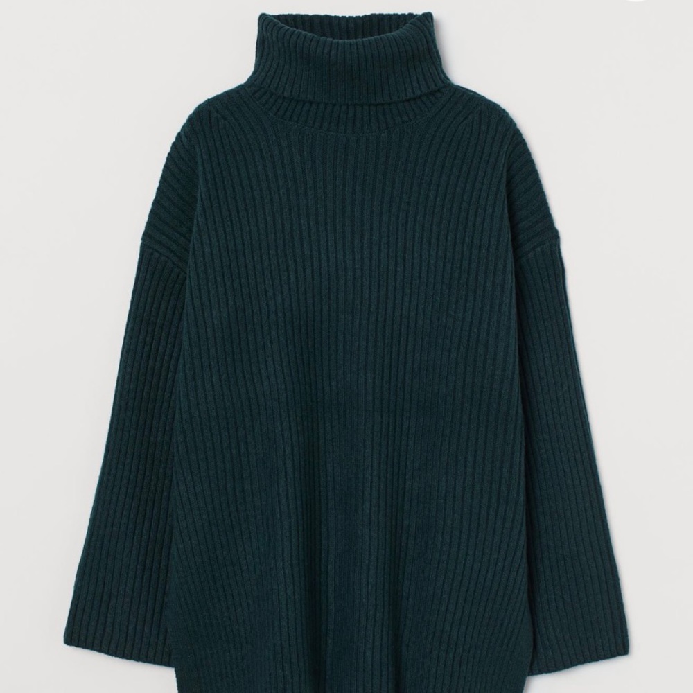 Ribbed turtleneck sweater